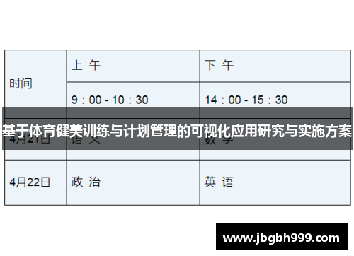基于体育健美训练与计划管理的可视化应用研究与实施方案